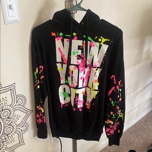 Black New York City Graphic Hoodie